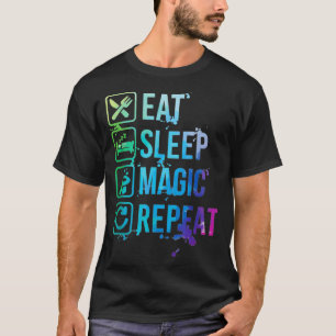 Magiska tricks Magician Eat-viloläge Upprepa vatte T Shirt