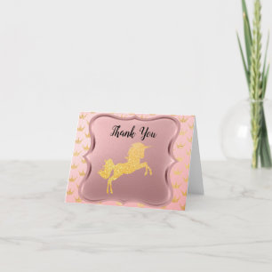 Magiska unionen glitter Guld vid Rosa ros Guld Tack Kort