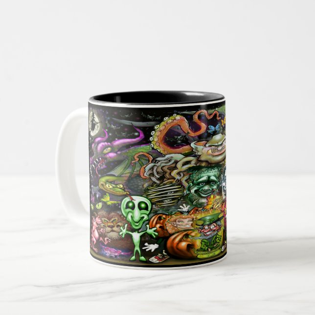 Magiska Varelser Tvåtons Kaffe Mugg (Framsida vänster)