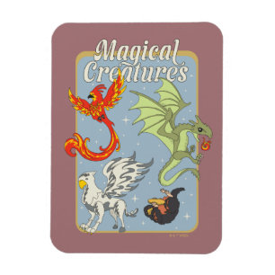Magiska Varelser Vintage Grafik Magnet