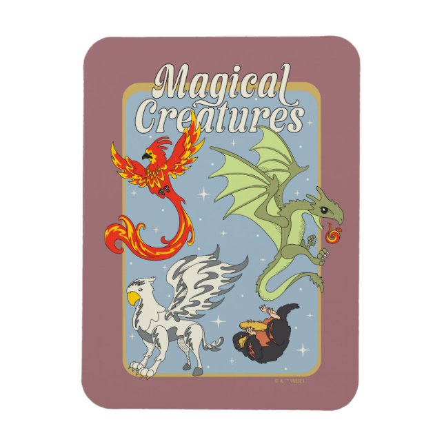 Magiska Varelser Vintage Grafik Magnet (Vertikal)