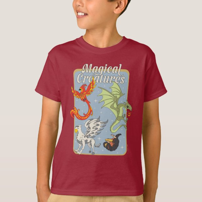 Magiska Varelser Vintage Grafik T Shirt (Framsida)