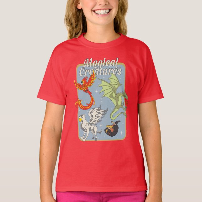 Magiska Varelser Vintage Grafik T Shirt (Framsida)