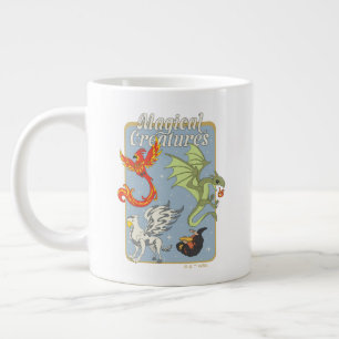 Magiska varelser vintagegrafik jumbo mugg