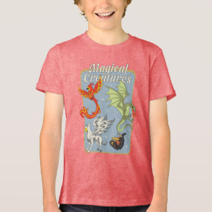 Magiska varelser vintagegrafik t shirt