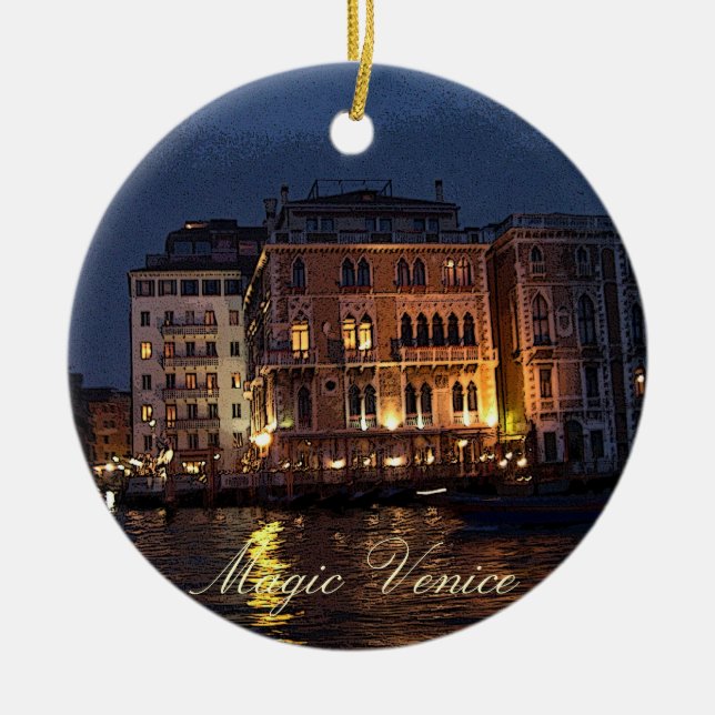 Magiska Venedig Julgransprydnad Keramik (Framsidan)
