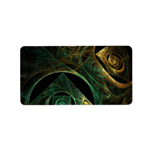 Magiska Vibrations Abstrakt Art Adressetikett (Framsidan)