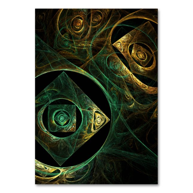Magiska Vibrations Abstrakt Art Bord Card Bordsnummer (Framsidan)