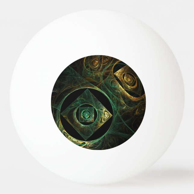 Magiska Vibrations Abstrakt Art Pingisboll (Framsidan)