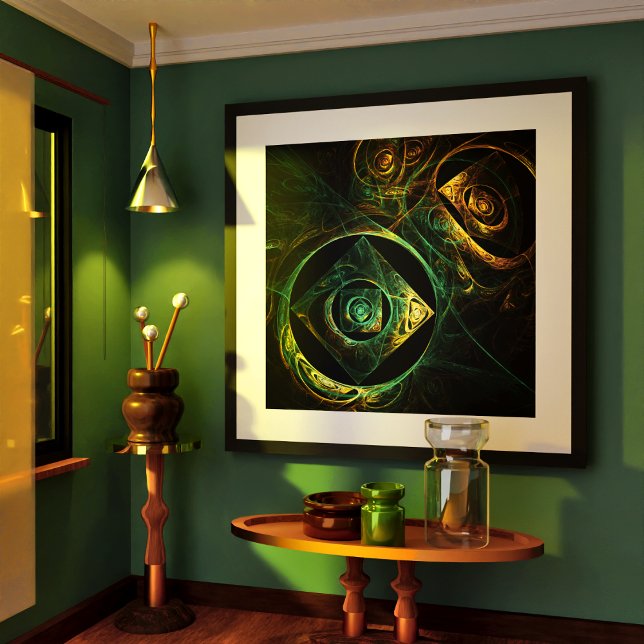 Magiska Vibrations Abstrakt Art Poster (Magical Vibrations Abstract Art Poster)