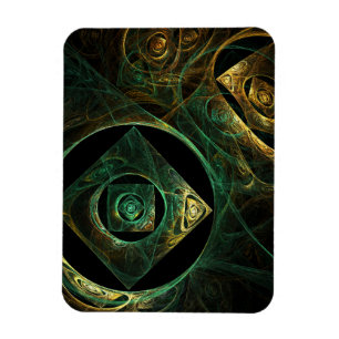Magiska Vibrations Abstrakt Art Premium Magnet