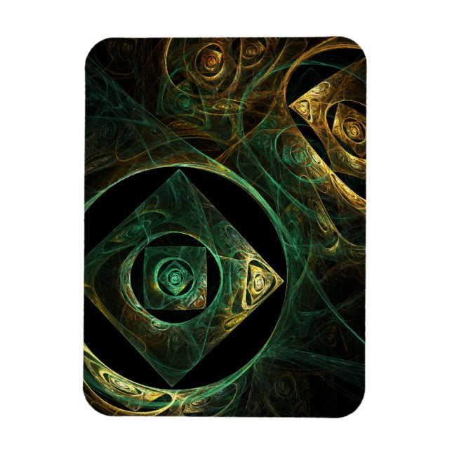 Magiska Vibrations Abstrakt Art Premium Magnet (Vertikal)