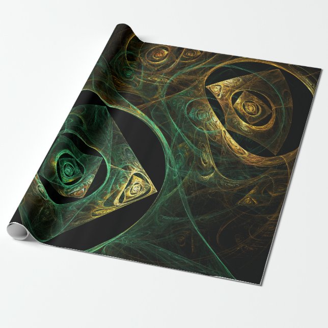 Magiska Vibrations Abstrakt Art Presentpapper (Utrullad)
