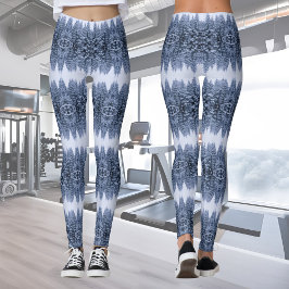 Magiska vinterskogar - blå, coola vinter leggings