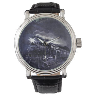 Magiskt ångmotor Victorian Tåg Armbandsur