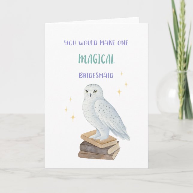 Magiskt Bridesmaid Frieri kort (Framsida)
