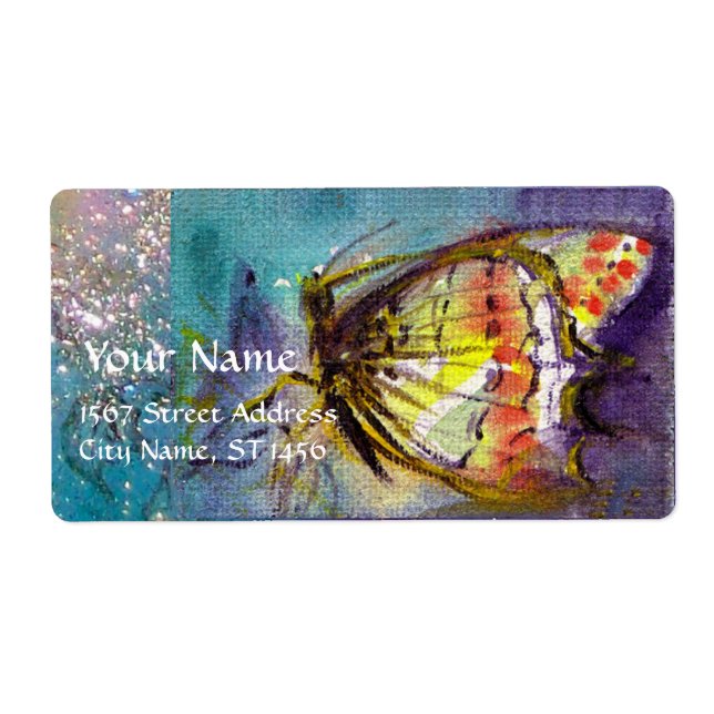 MAGISKT BUTTERFALL I BLUE GULD SPARKLES FRAKTSEDEL (Framsidan)