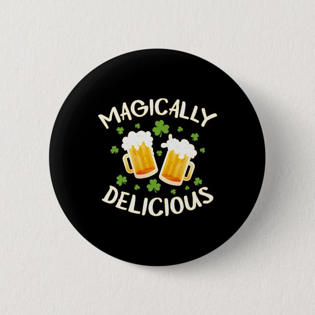 Magiskt Delicious Beer Drinking Irish Team St Knapp (Framsida)