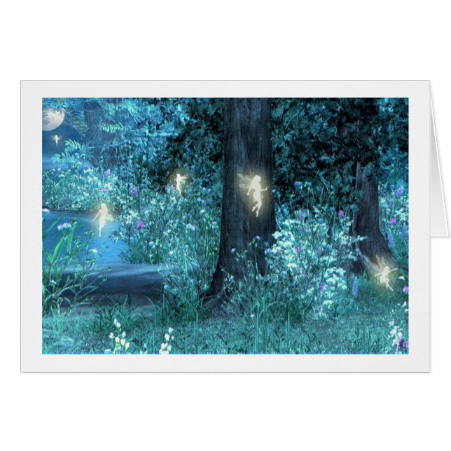 Magiskt felikt flyg för natt hälsningskort (Framsidan Horizontal)