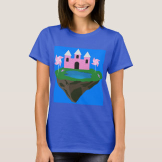 Magiskt Flytande Slott Fantasy Dam T-Shirt