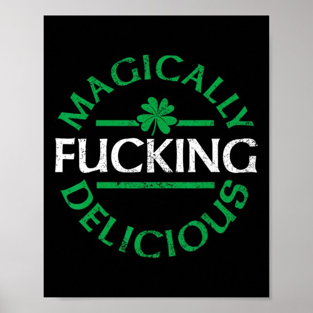 Magiskt God Rolig Irländsk St Patricks Dag Mig Poster (Framsidan)