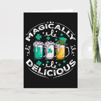 Magiskt God St Patricks Day Öl Drickande Kort
