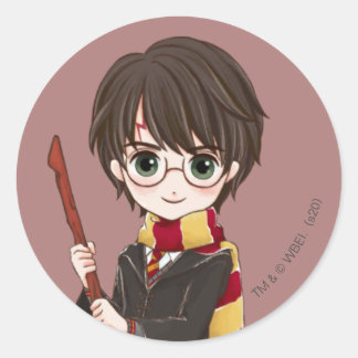 Magiskt HARRY POTTER™ vattenfärg Runt Klistermärke