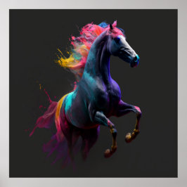 Magiskt horn, Abstrakt Färg, konsthandling Poster