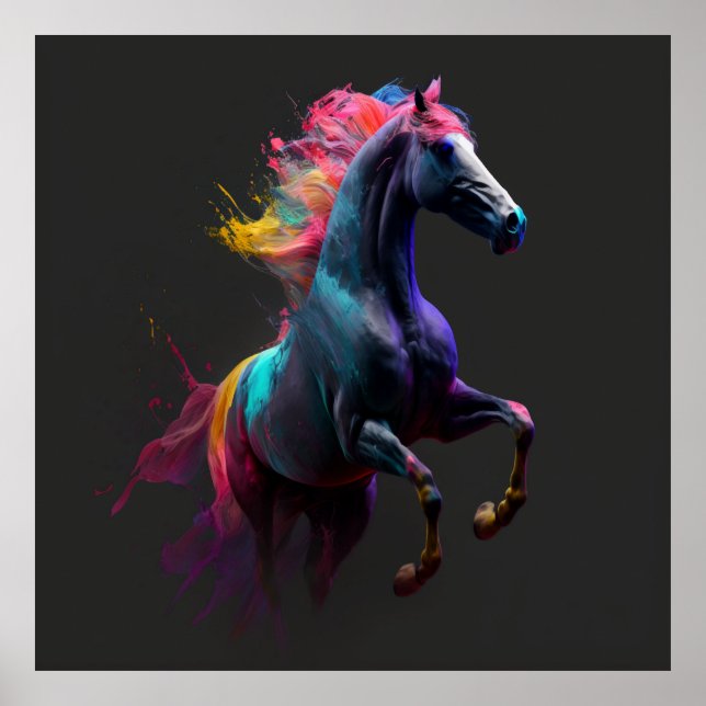 Magiskt horn, Abstrakt Färg, konsthandling Poster (Framsidan)