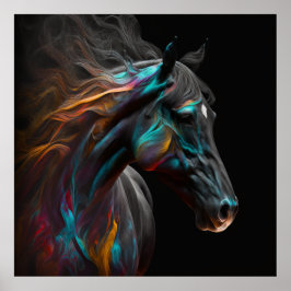 Magiskt horn, Abstrakt Färg, konsthandling Poster