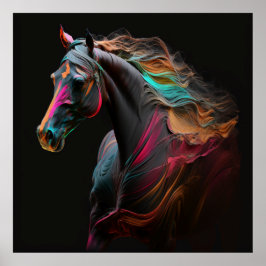 Magiskt horn, Abstrakt Färg, konsthandling Poster