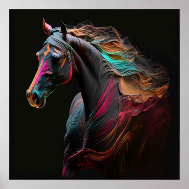 Magiskt horn, Abstrakt Färg, konsthandling Poster (Framsidan)