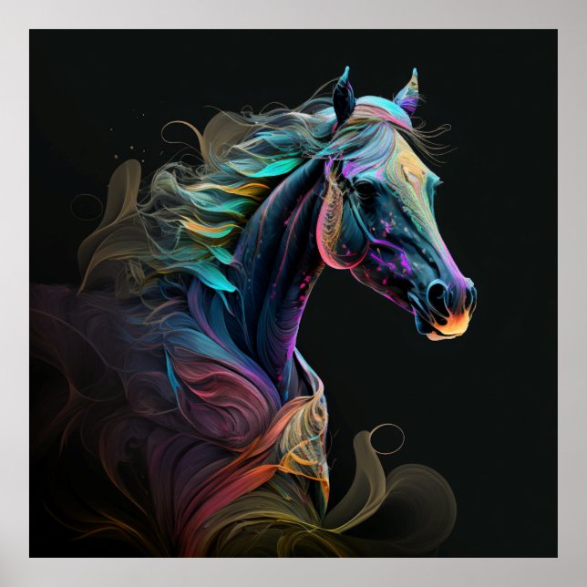 Magiskt horn, Abstrakt Färg, konsthandling Poster (Framsidan)