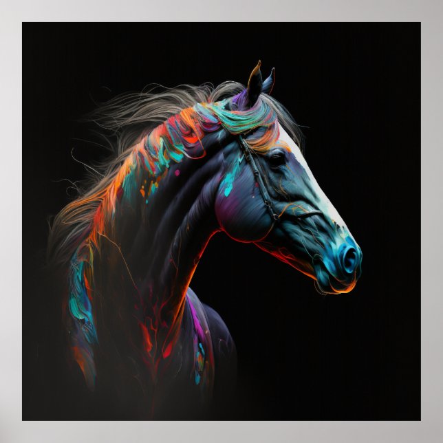 Magiskt horn, Abstrakt Färg, konsthandling Poster (Framsidan)