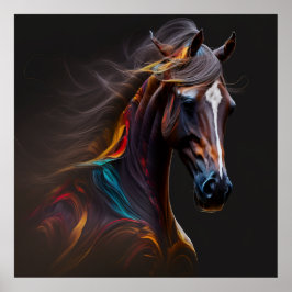 Magiskt horn, Abstrakt Färg, konsthandling Poster