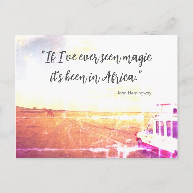 Magiskt i Afrika Poster Kanvastryckets musknapp Vykort (Framsida)