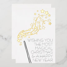 Magiskt julkort med guldgolv