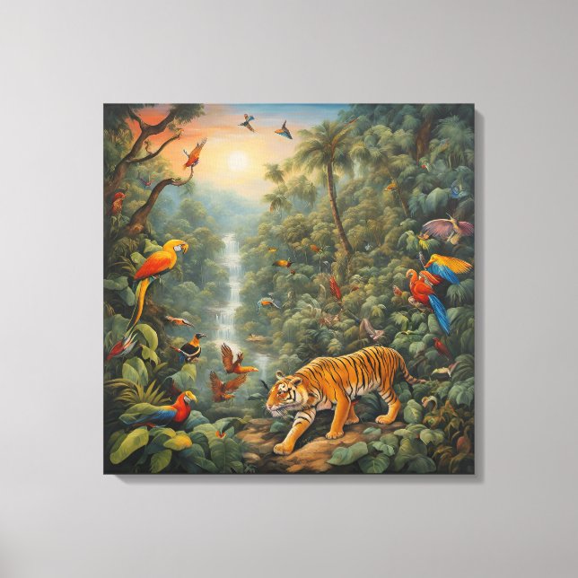 Magiskt jungle - Canvas Art-utskrift (Framsida)