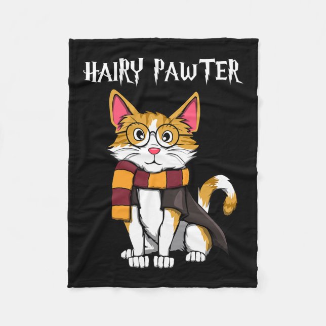 Magiskt katt med glasögon fleecefilt (Framsidan)