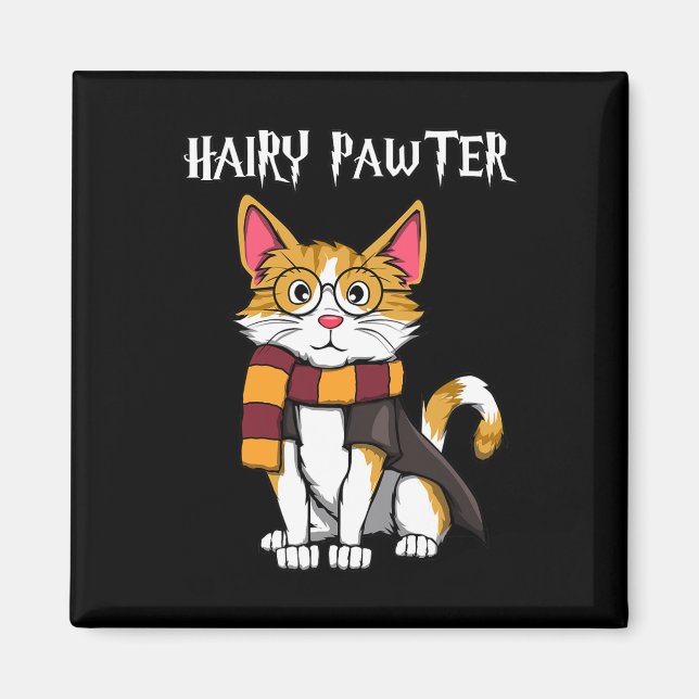 Magiskt katt med glasögon magnet (Framsidan)