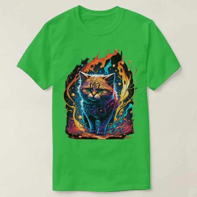 Magiskt kattdesign1 t shirt (Design framsida)