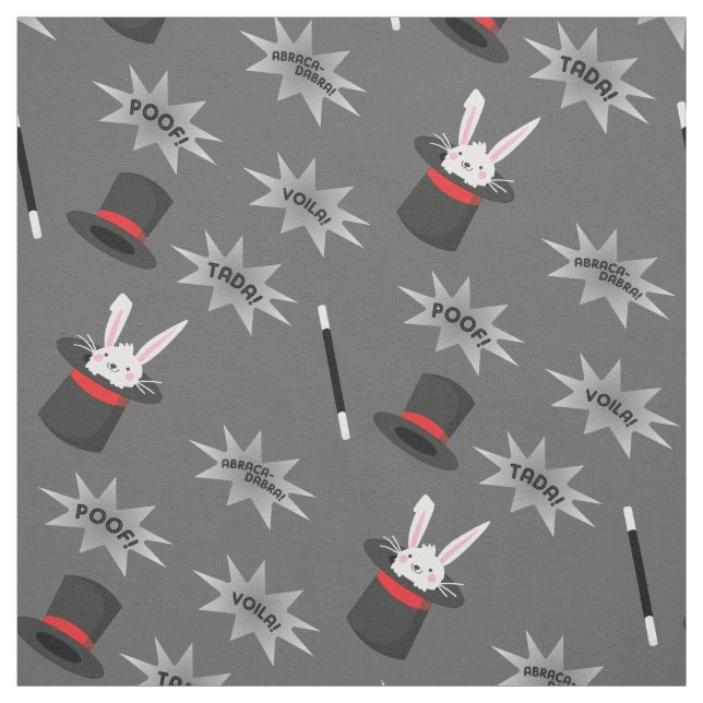 Magiskt kute Magician Rabbit i Hat Tyg (Provkarta)