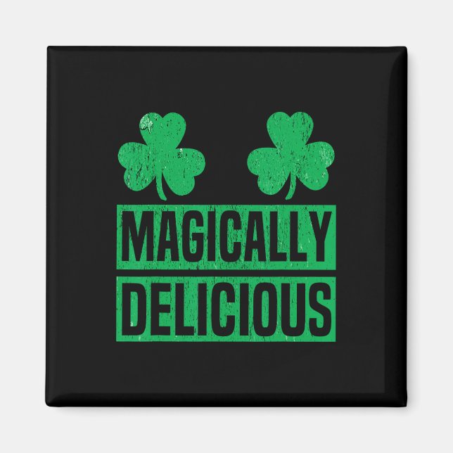 Magiskt läcker Shamrock St Patricks Day Naughty Magnet (Framsidan)