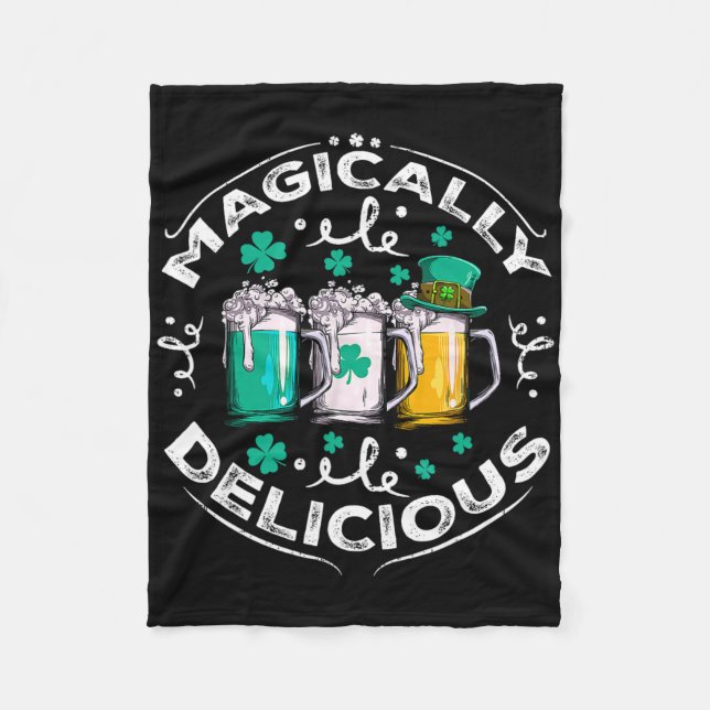 Magiskt läcker St Patricks Day-drickande öl  Fleecefilt (Framsidan)