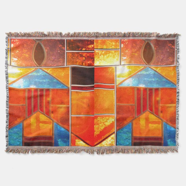 Magiskt ljus som väller ut från kyrkans fönster filt (Framsidan)