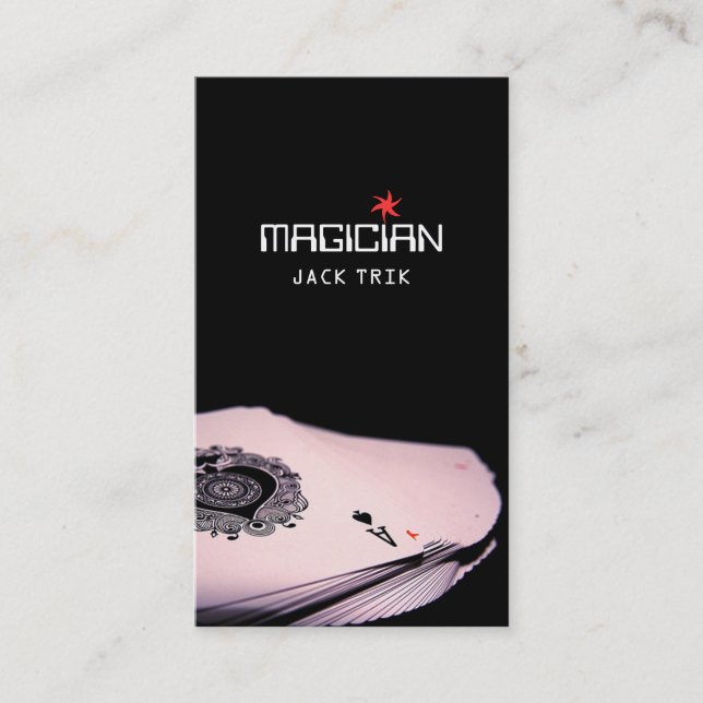 Magiskt magisterkort - uppspelning - underhållning visitkort (Framsida)