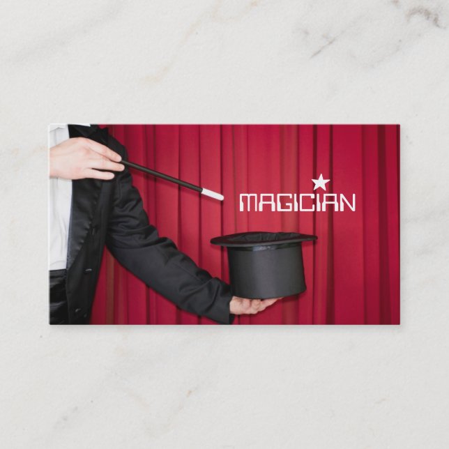 Magiskt magisterkort - uppspelning - underhållning visitkort (Framsida)