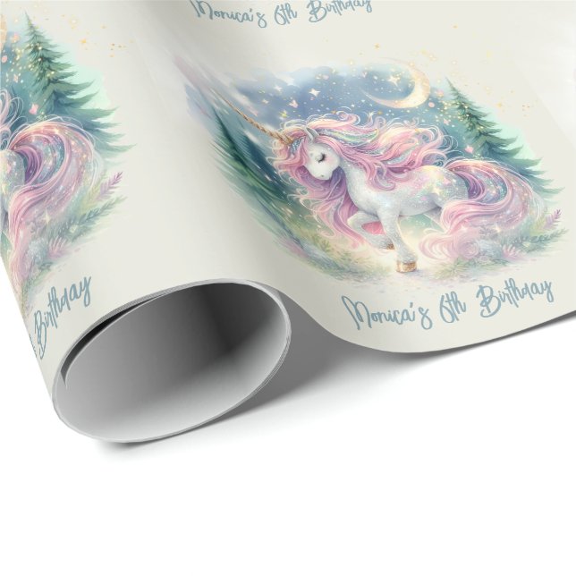 Magiskt mousserande vitaktig enmajs barns födelsed presentpapper (Rullad Hörn)