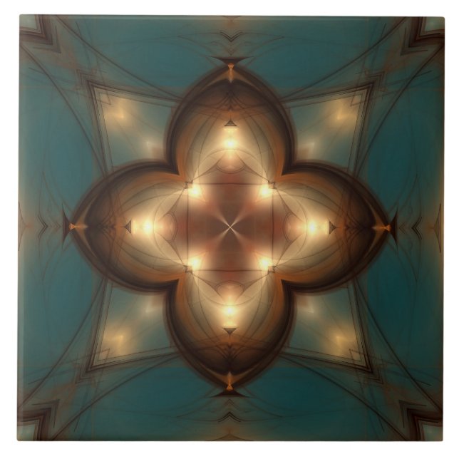 Magiskt mystiskt glansigt mönster kakelplatta (Framsidan)