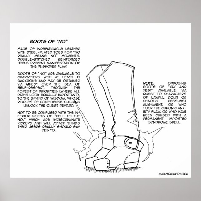 Magiskt objekt: Boot av "Nej" Poster (Framsidan)